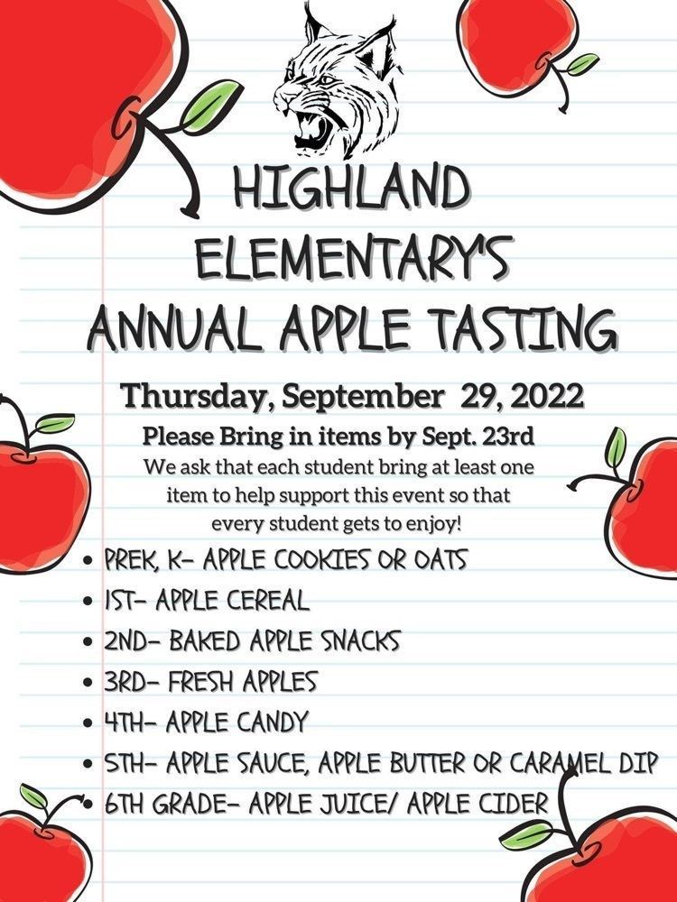 Apple Food Items Are Needed!