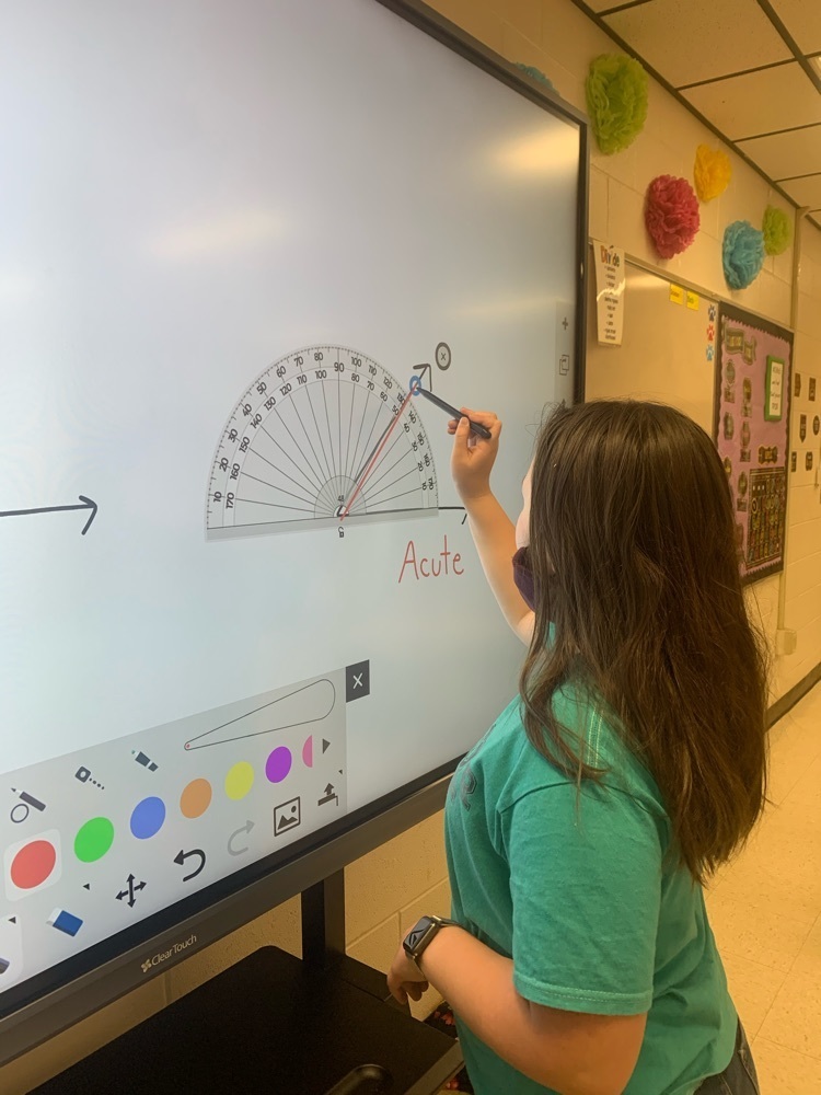 Skyla drawing an acute angle