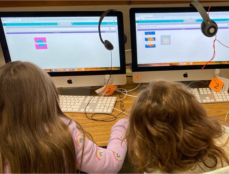 Kindergarten learning to click and drag