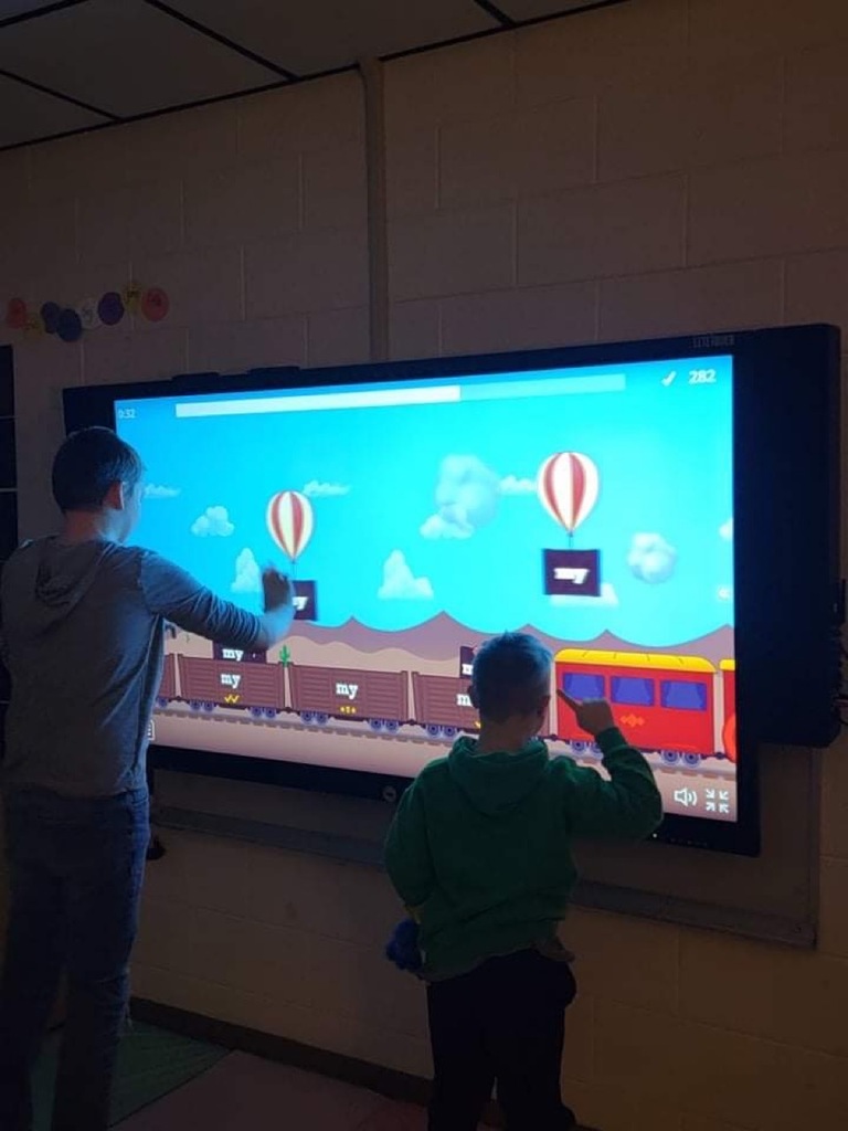 Students using their class panel.
