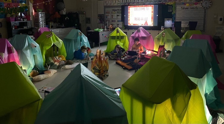Second grade students on camping day￼